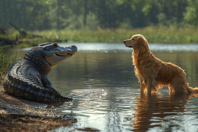 V Ssha Golodnyj Krokodil Utashhil Sobaku Pod Vodu I Popal Na Video 4852107